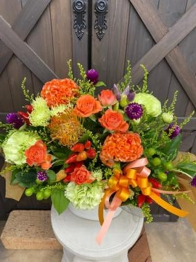 秋色アレンジメントのご紹介｜「フラワーパーク　ヨシモト」　（和歌山県和歌山市の花キューピット加盟店 花屋）のブログ
